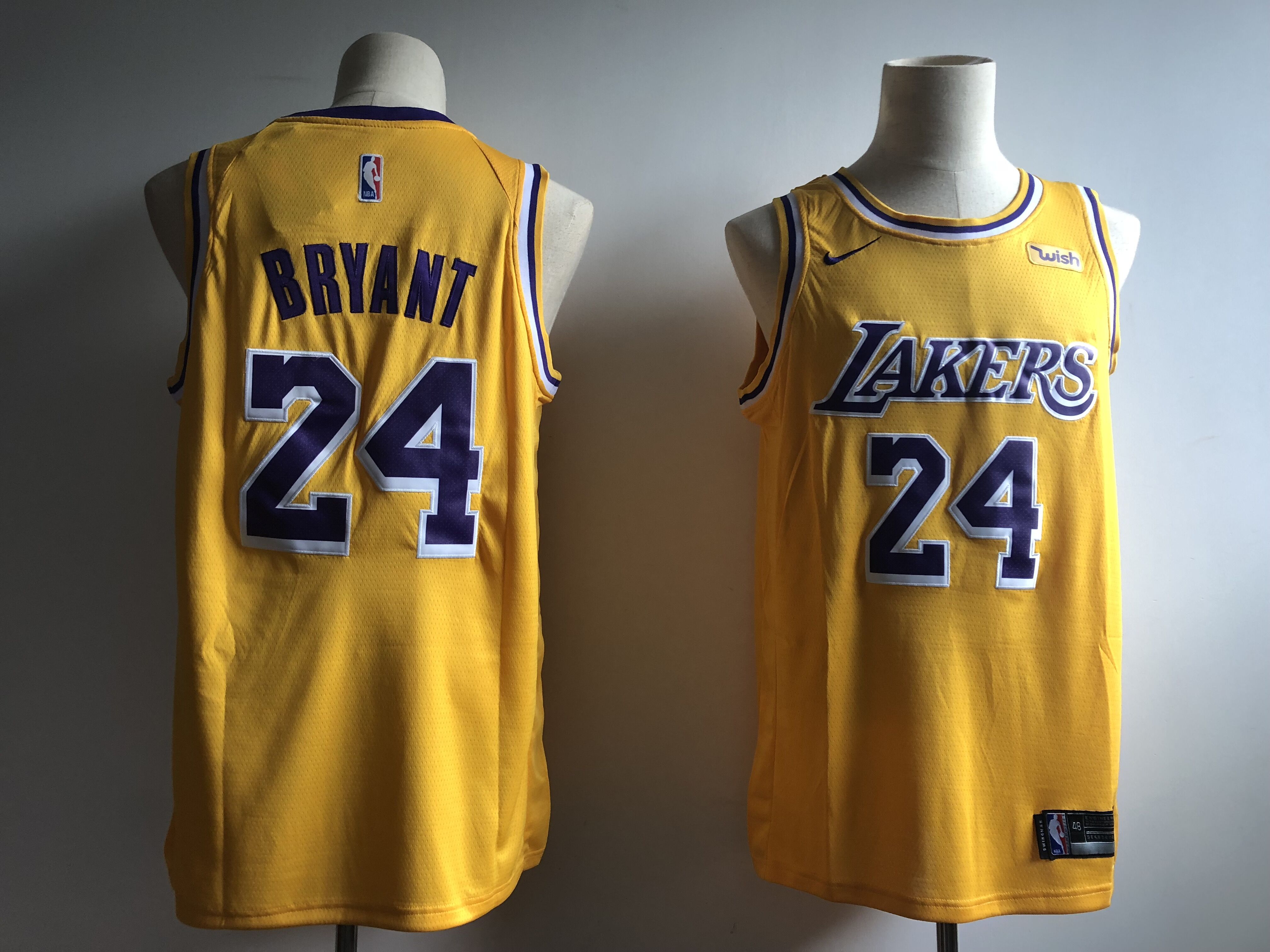 Men Los Angeles Lakers #24 Bryant yellow Game Nike NBA Jerseys->los angeles lakers->NBA Jersey